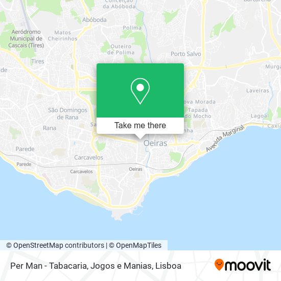 Per Man - Tabacaria, Jogos e Manias mapa
