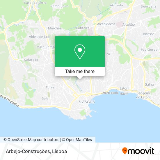 Arbejo-Construções map