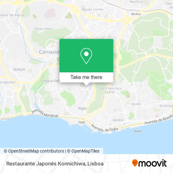 Restaurante Japonês Konnichiwa mapa