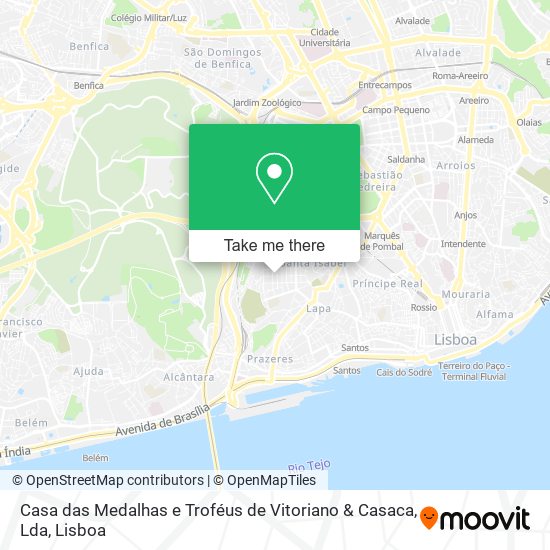 Casa das Medalhas e Troféus de Vitoriano & Casaca, Lda mapa