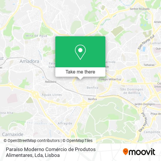 Paraíso Moderno Comércio de Produtos Alimentares, Lda map