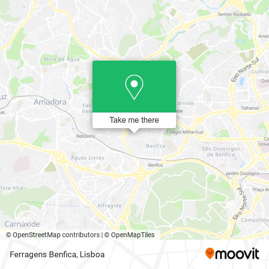 Ferragens Benfica mapa