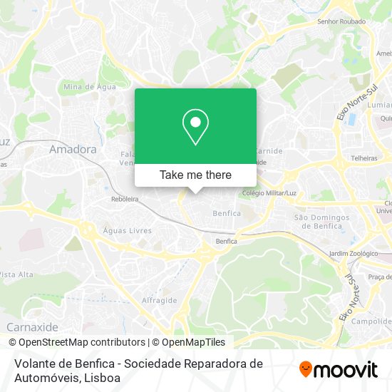 Volante de Benfica - Sociedade Reparadora de Automóveis mapa