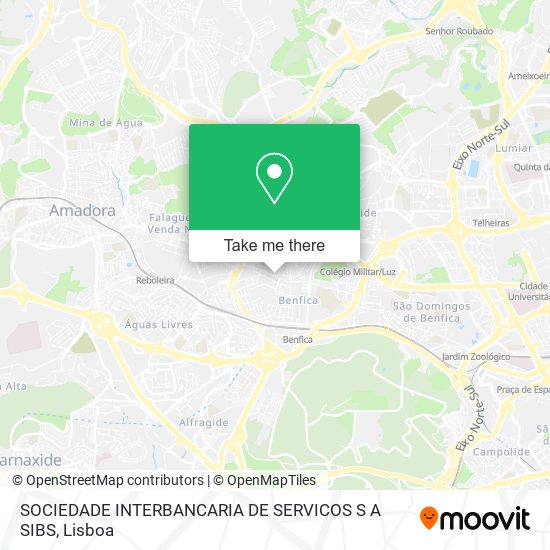 SOCIEDADE INTERBANCARIA DE SERVICOS S A SIBS mapa