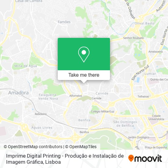 Imprime Digital Printing - Produção e Instalação de Imagem Gráfica map