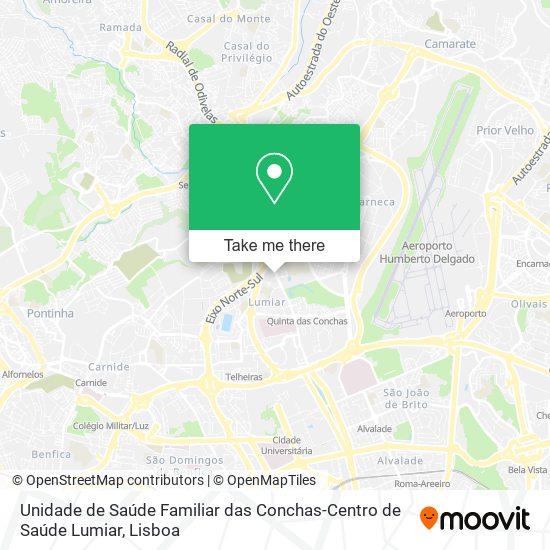Unidade de Saúde Familiar das Conchas-Centro de Saúde Lumiar map