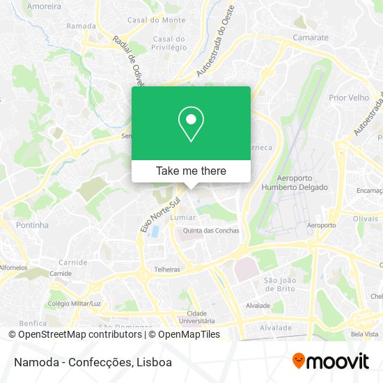 Namoda - Confecções map