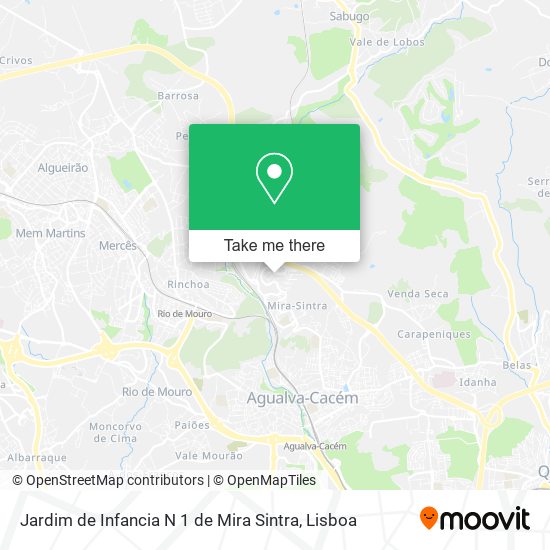 Jardim de Infancia N 1 de Mira Sintra mapa