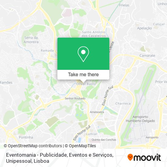 Eventomania - Publicidade, Eventos e Serviços, Unipessoal mapa