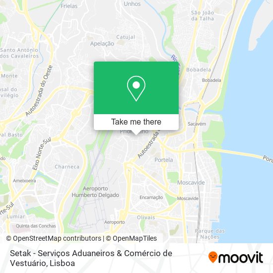 Setak - Serviços Aduaneiros & Comércio de Vestuário map