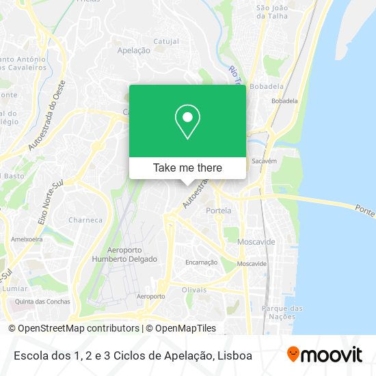 Escola dos 1, 2 e 3 Ciclos de Apelação map