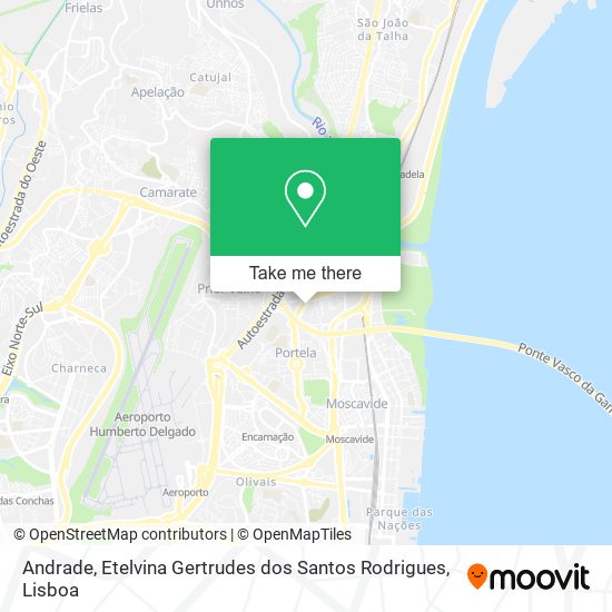 Andrade, Etelvina Gertrudes dos Santos Rodrigues mapa