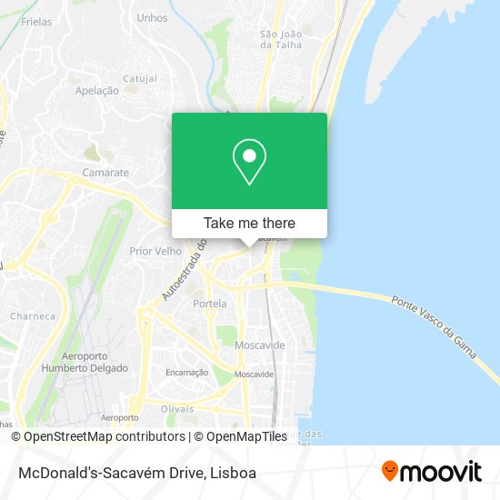 McDonald's-Sacavém Drive mapa