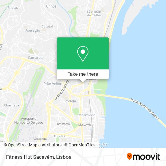 Fitness Hut Sacavém mapa