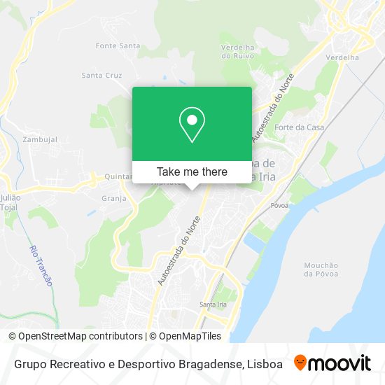 Grupo Recreativo e Desportivo Bragadense mapa