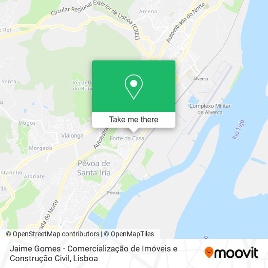 Jaime Gomes - Comercialização de Imóveis e Construção Civil map