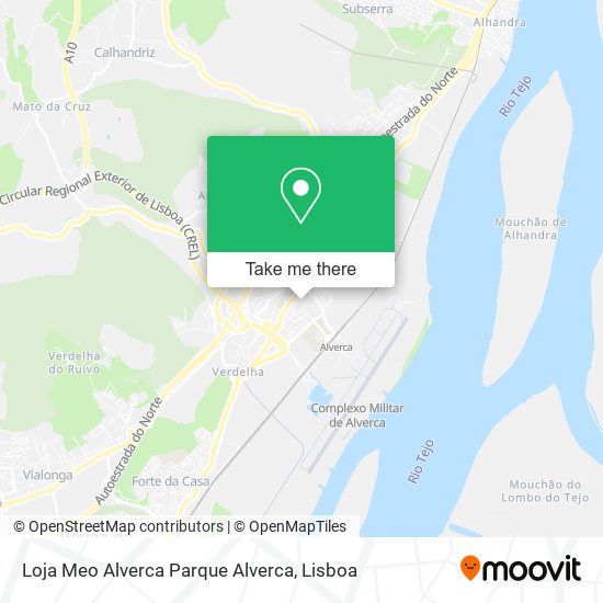 Loja Meo Alverca Parque Alverca mapa