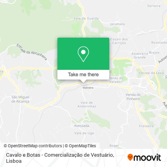 Cavalo e Botas - Comercialização de Vestuário mapa