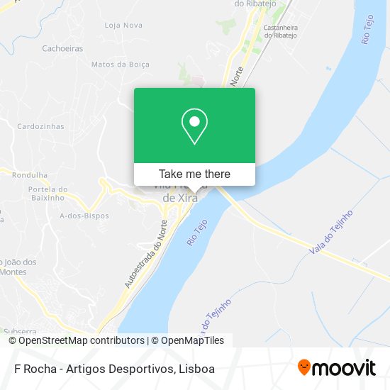 F Rocha - Artigos Desportivos map