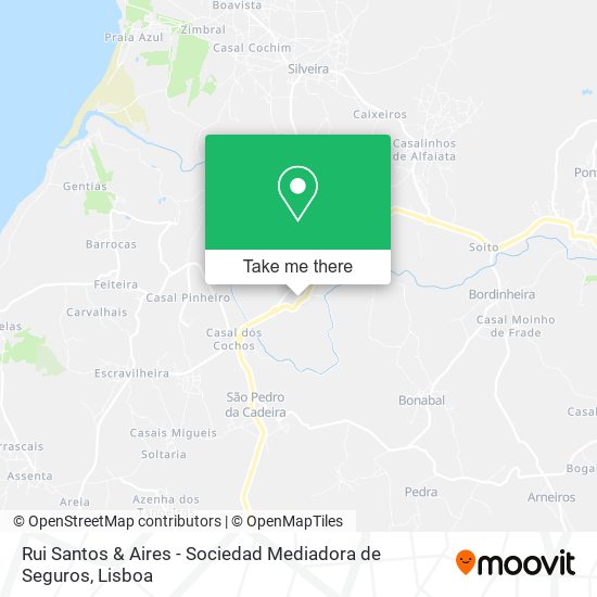 Rui Santos & Aires - Sociedad Mediadora de Seguros map