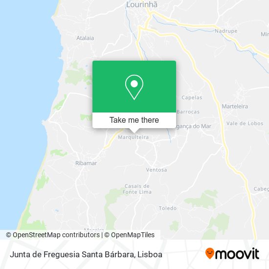 Junta de Freguesia Santa Bárbara mapa