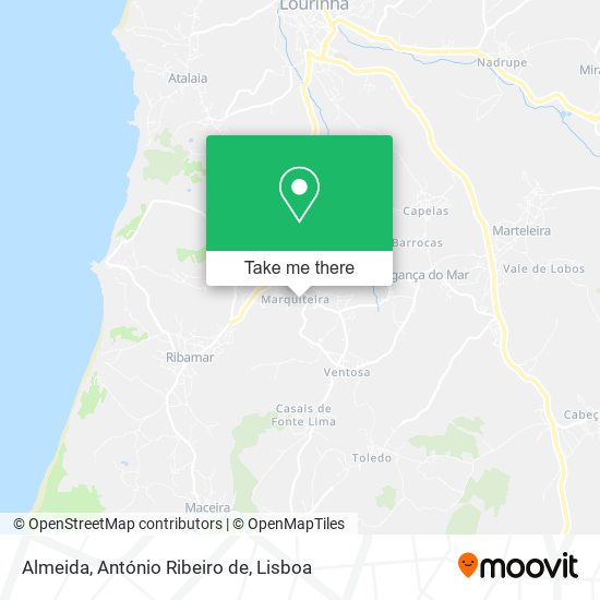 Almeida, António Ribeiro de map