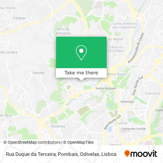 Rua Duque da Terceira, Pombais, Odivelas map