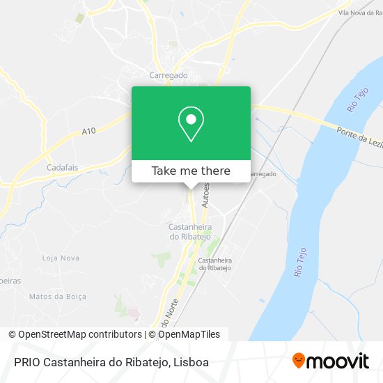PRIO Castanheira do Ribatejo map