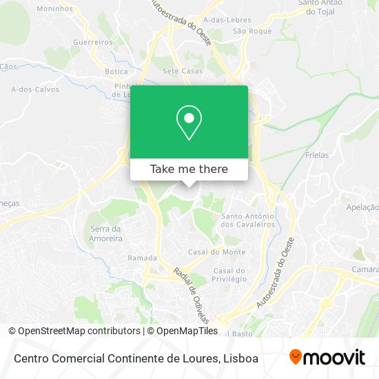 Centro Comercial Continente de Loures map
