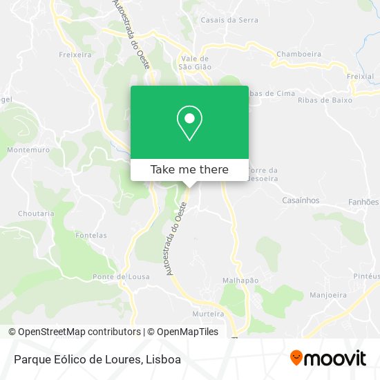 Parque Eólico de Loures mapa
