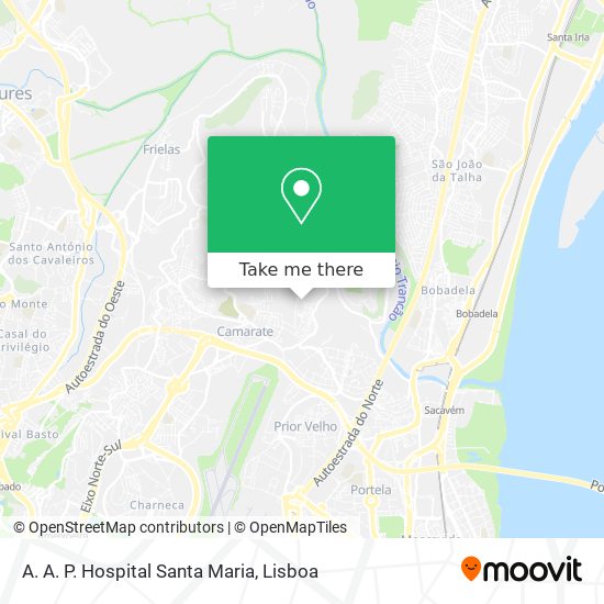 A. A. P.  Hospital Santa Maria map