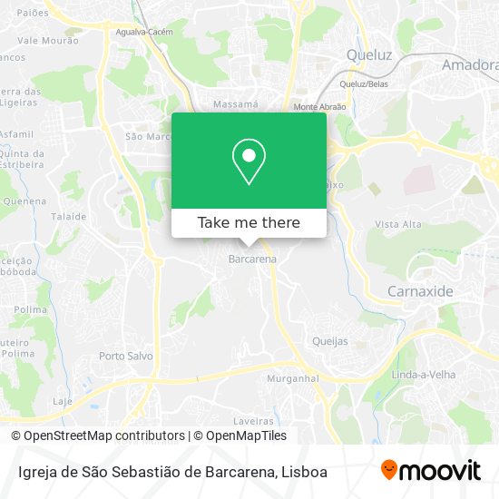 Igreja de São Sebastião de Barcarena mapa