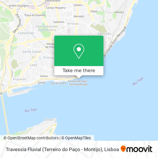 Travessia Fluvial (Terreiro do Paço - Montijo) map
