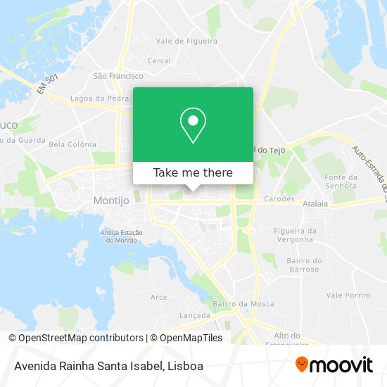 Avenida Rainha Santa Isabel map