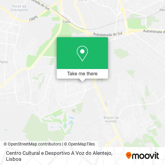 Centro Cultural e Desportivo A Voz do Alentejo map