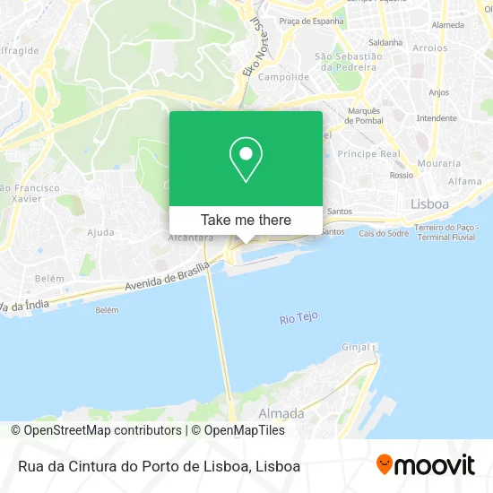 Rua da Cintura do Porto de Lisboa map