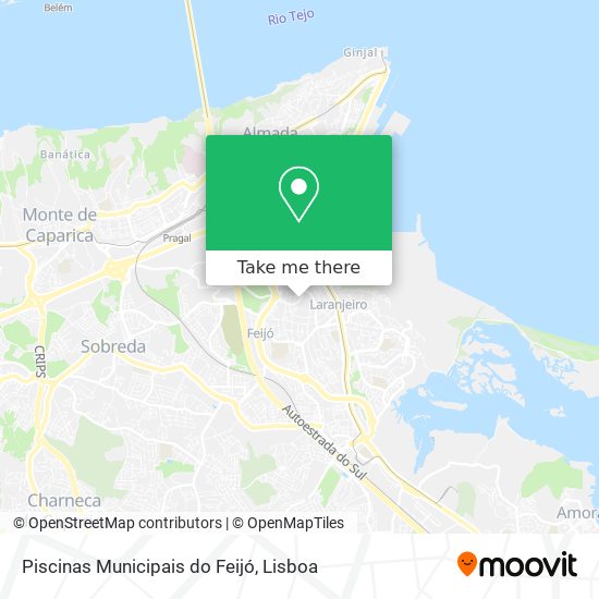Piscinas Municipais do Feijó map