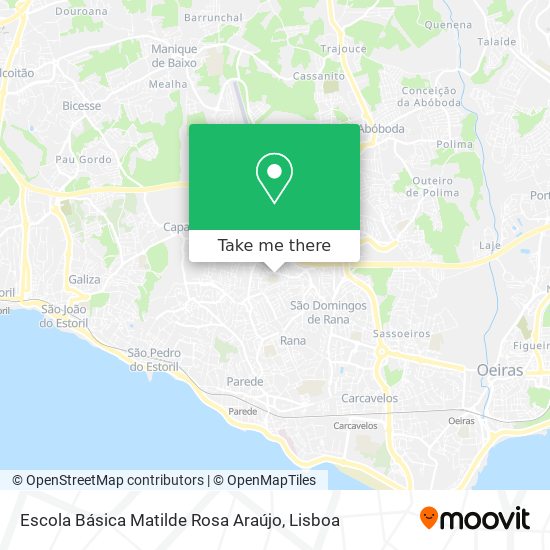 Escola Básica Matilde Rosa Araújo mapa