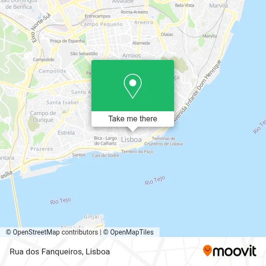 Rua dos Fanqueiros mapa