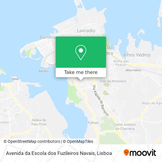 Avenida da Escola dos Fuzileiros Navais map