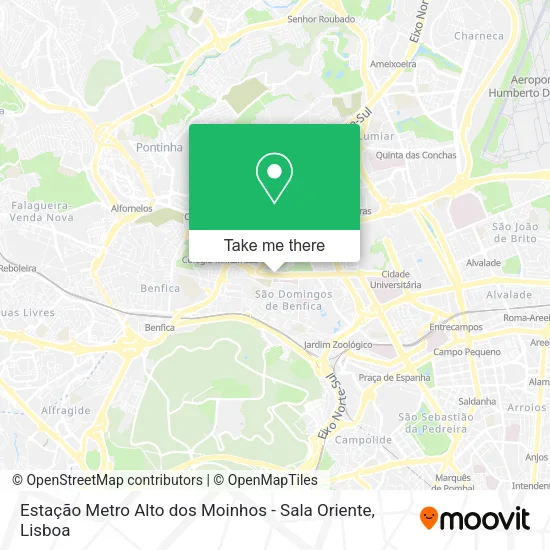 Estação Metro Alto dos Moinhos - Sala Oriente map