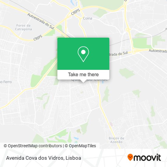 Avenida Cova dos Vidros map