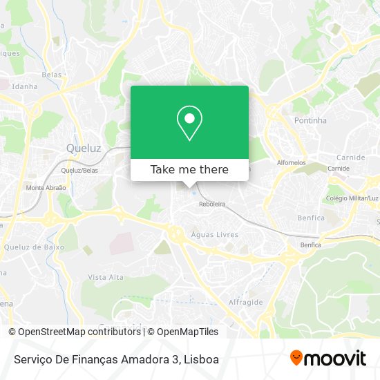 Serviço De Finanças Amadora 3 map