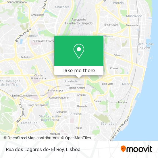 Rua dos Lagares de- El Rey mapa