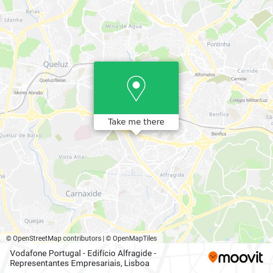 Vodafone Portugal - Edifício Alfragide - Representantes Empresariais map