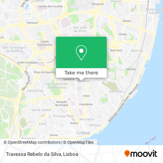 Travessa Rebelo da Silva map