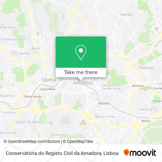 Conservatória do Registo Civil da Amadora mapa