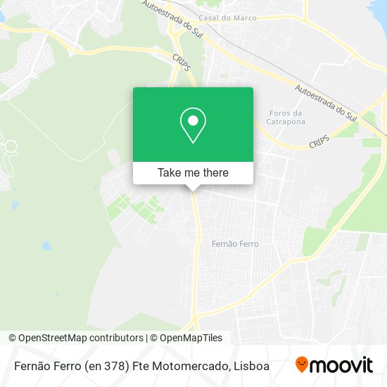 Fernão Ferro (en 378) Fte Motomercado mapa