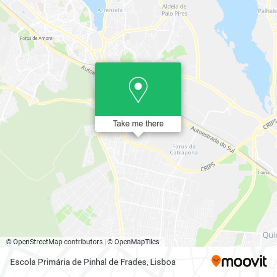 Escola Primária de Pinhal de Frades mapa