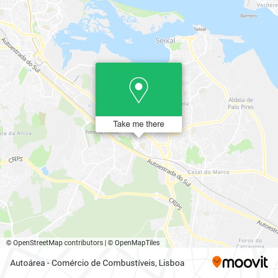 Autoárea - Comércio de Combustíveis mapa